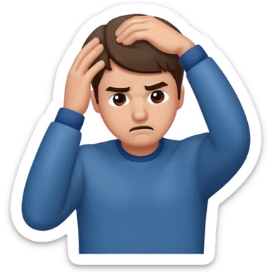 guy smacking his head annoyed sticker