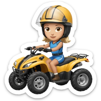 Atv ride girl sticker