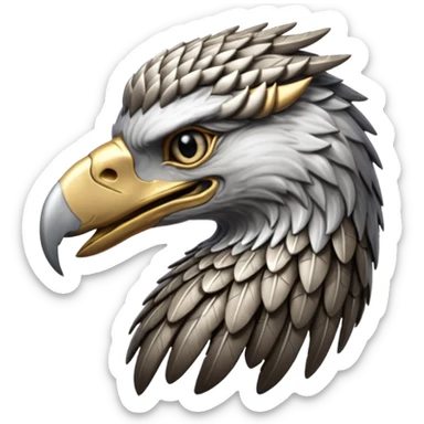 Silver Elder Scrolls Online eagle eating its tail Ouroboro sticker