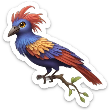 Fantasy bird wonderful sticker