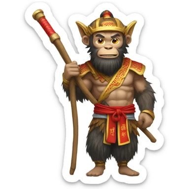 a wukong from china with pole sticker