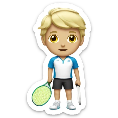 summer olympics blonde large boy tennis sticker