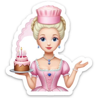 Marie Antoinette  coquette blur cake sticker