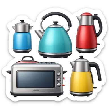 Electrodomésticos de cocina graciosos  sticker