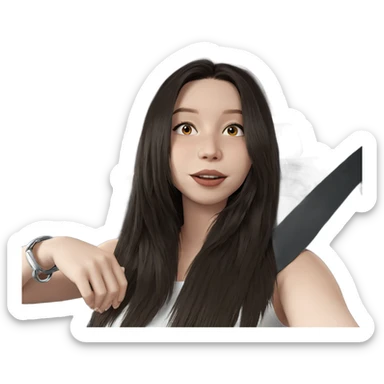 girl in car interior sticker