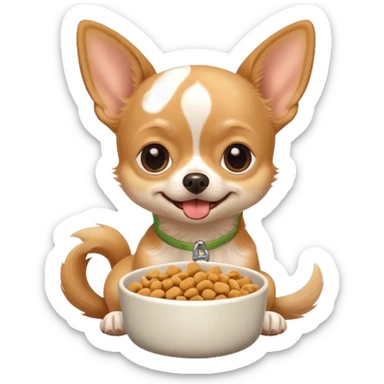 Chihuahua dog food area sticker