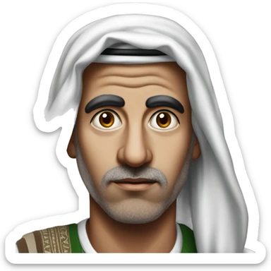 Palestinian man photorealistic serious sticker