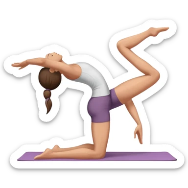 Arched back yoga pose sticker