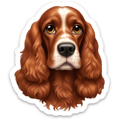 red english cocker spaniel sticker