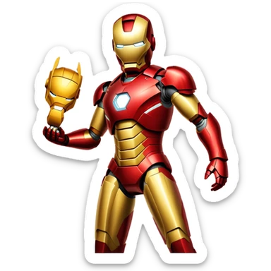Iron Man superhero sticker
