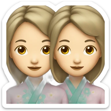 japanese-woman-twins sticker