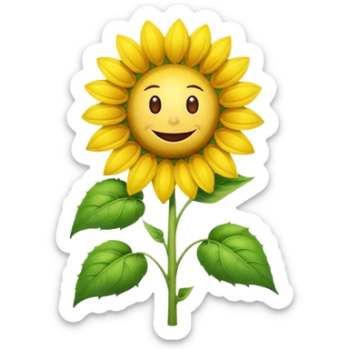 a picture of the sunflower from Plants vs. Zombies sticker