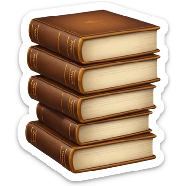 brown books sticker