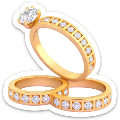 gold jewelry collection with diamonds sticker