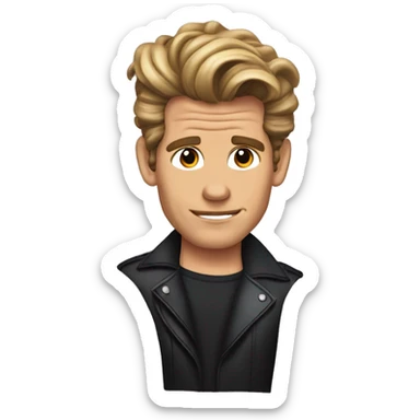 Jeff conaway grease with hair curled on forehead  sticker