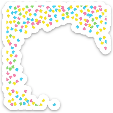 celebration confetti and party sticker