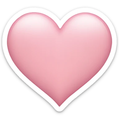 light pink heart  sticker