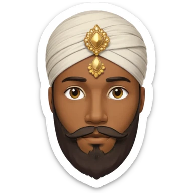 bearded man in turban sticker