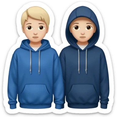 two teenager walking hiding sticker