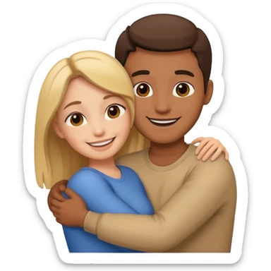 couples hug sticker