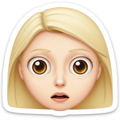 Wide eye gross snarky look emjoi sticker