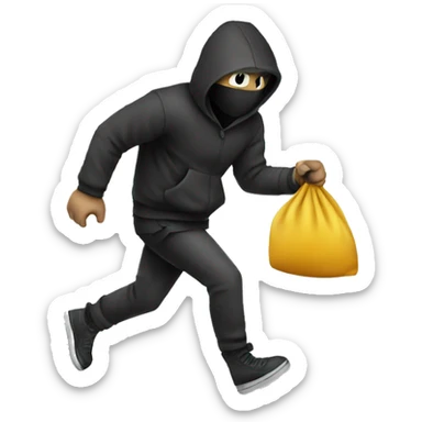 thief robbing a bag sticker