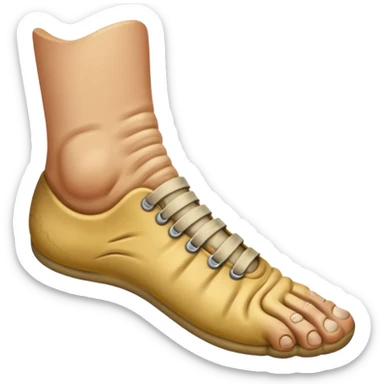 white foot, trench foot sticker