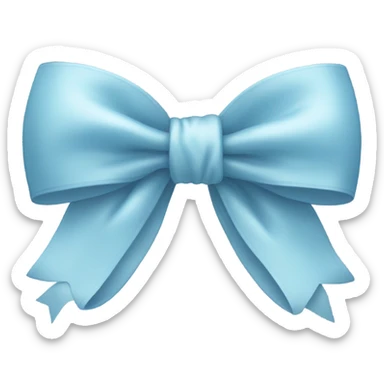 Light blue bow sticker