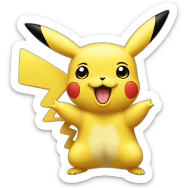 Pikachu en squelette sticker