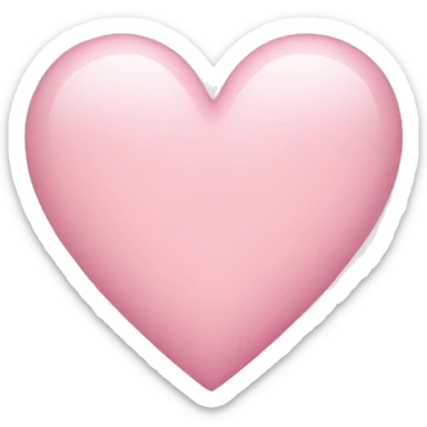 light pink heart sticker