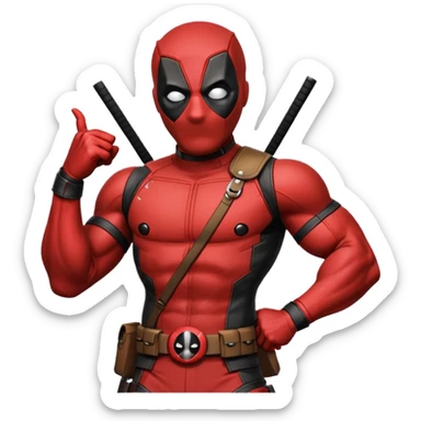DeadPool from marvel rivals ass sticker