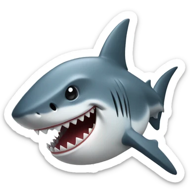 Shark with a top hat sticker