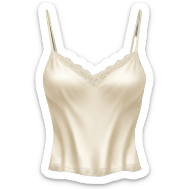 Cream silk camisole  sticker