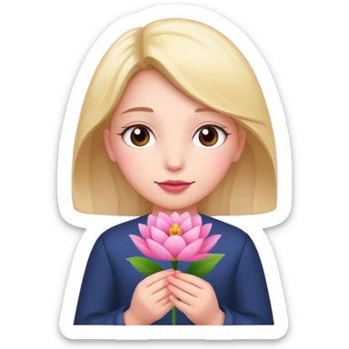 Girl with two hands in front sticker