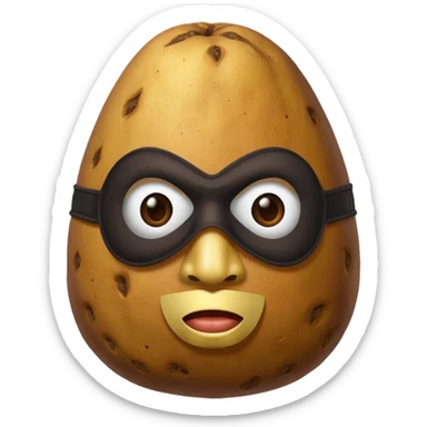 Masked potato sticker