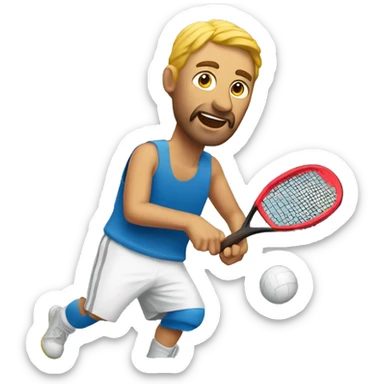 Man play Pádel  sticker