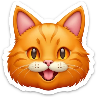 cat emoji with tounge out sticker