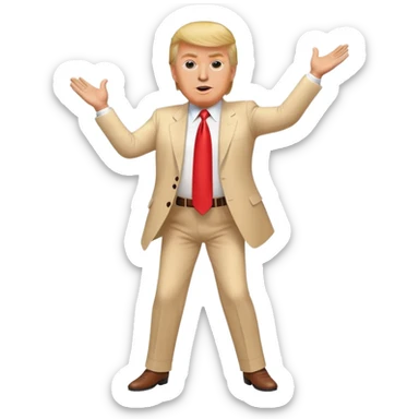 Donald Trump as a dancer sticker