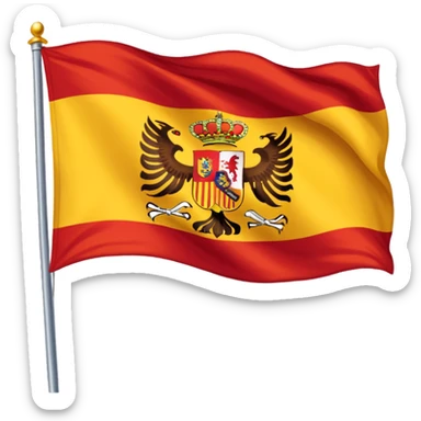 añade a la bandera de españa dos aguilas  sticker