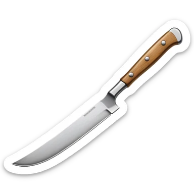 butter knife with wooden handle sticker