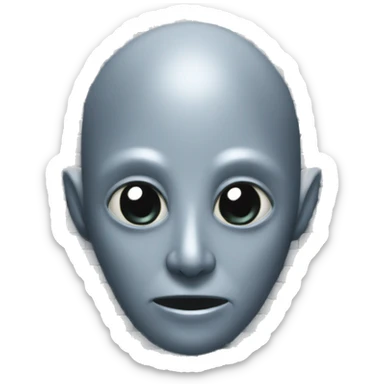 Gray alien tile mosaic sticker