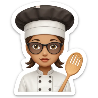 girl Chef with sunglasses sticker
