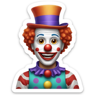 male clown sticker