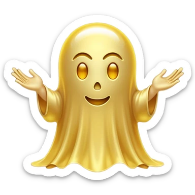 Gold samsung ghost sticker