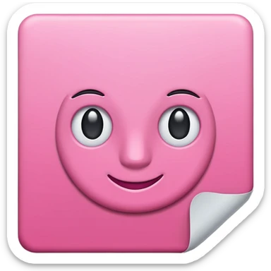 mac os mixed papers skeuomorphic pink sticker