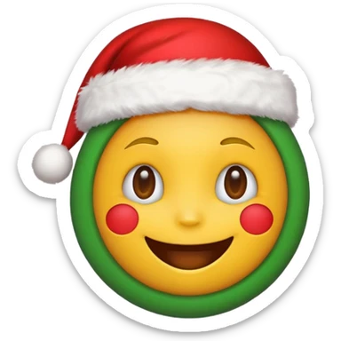 Cute christmas emoji sticker