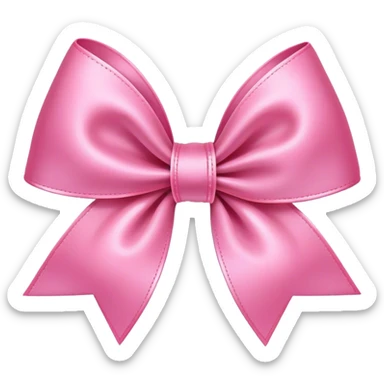 girly pink bow sticker