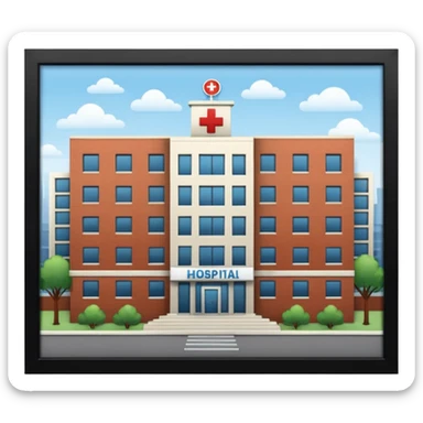 HOSPITAL desde fuera  sticker