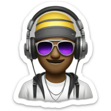 Flamboyant acid dj sticker