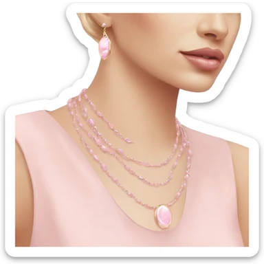 pale pink jewelry sticker